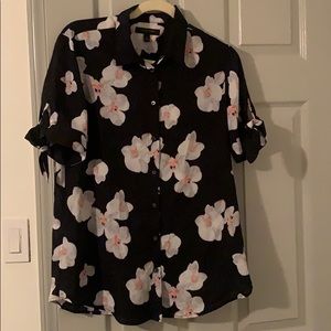 BR Orchid print Dillon buttowdown
